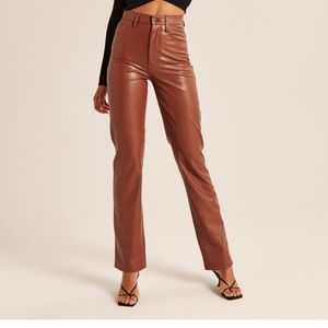 Abercrombie & Fitch Brown Leather Pants